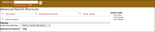 Advanced Search option